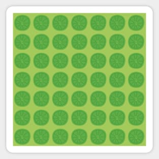 Limefruits in typical Finnish designstyle, simple repeating pattern in green Sticker